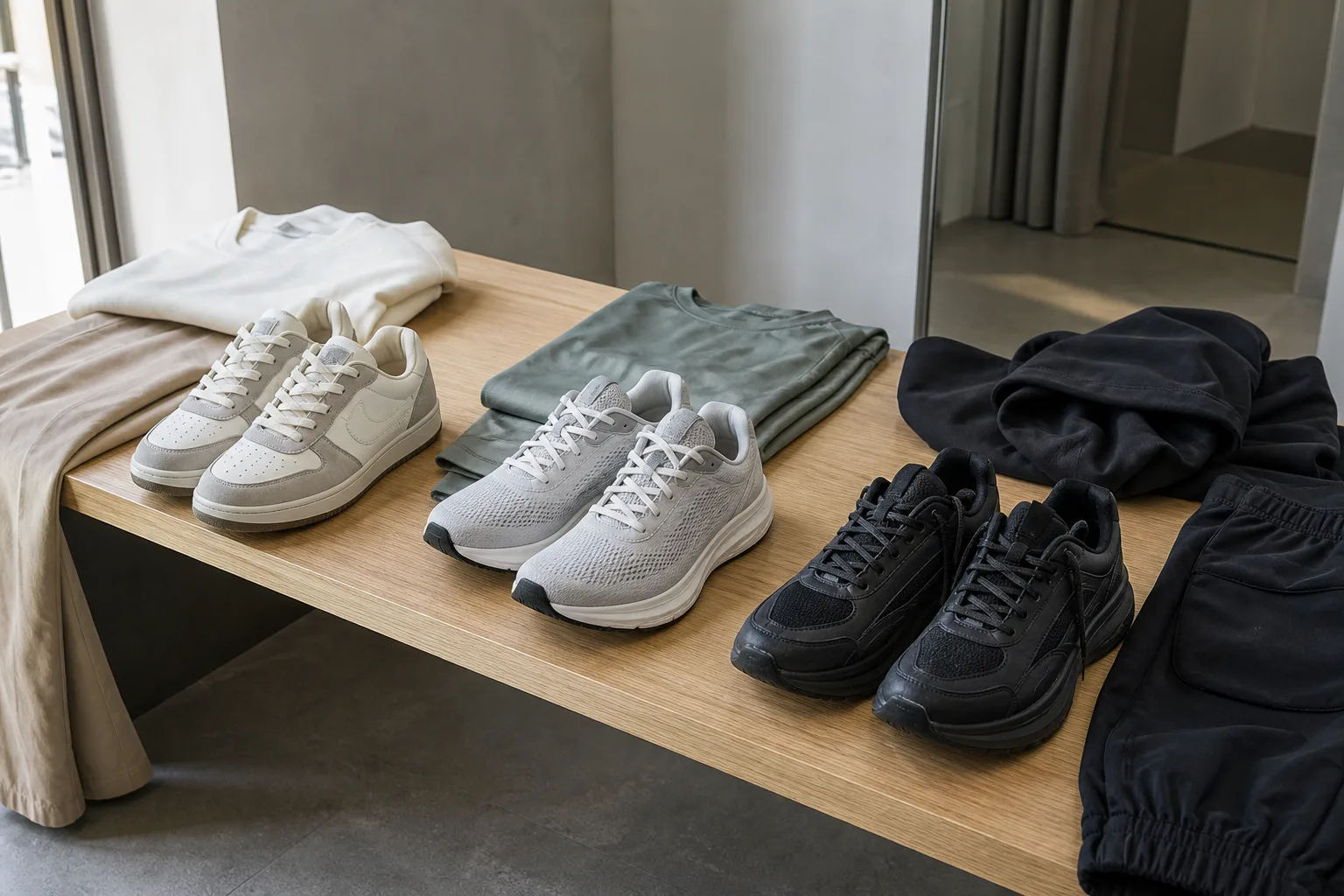 Olika typer av sneakers jämförs efter passform och användningsområde