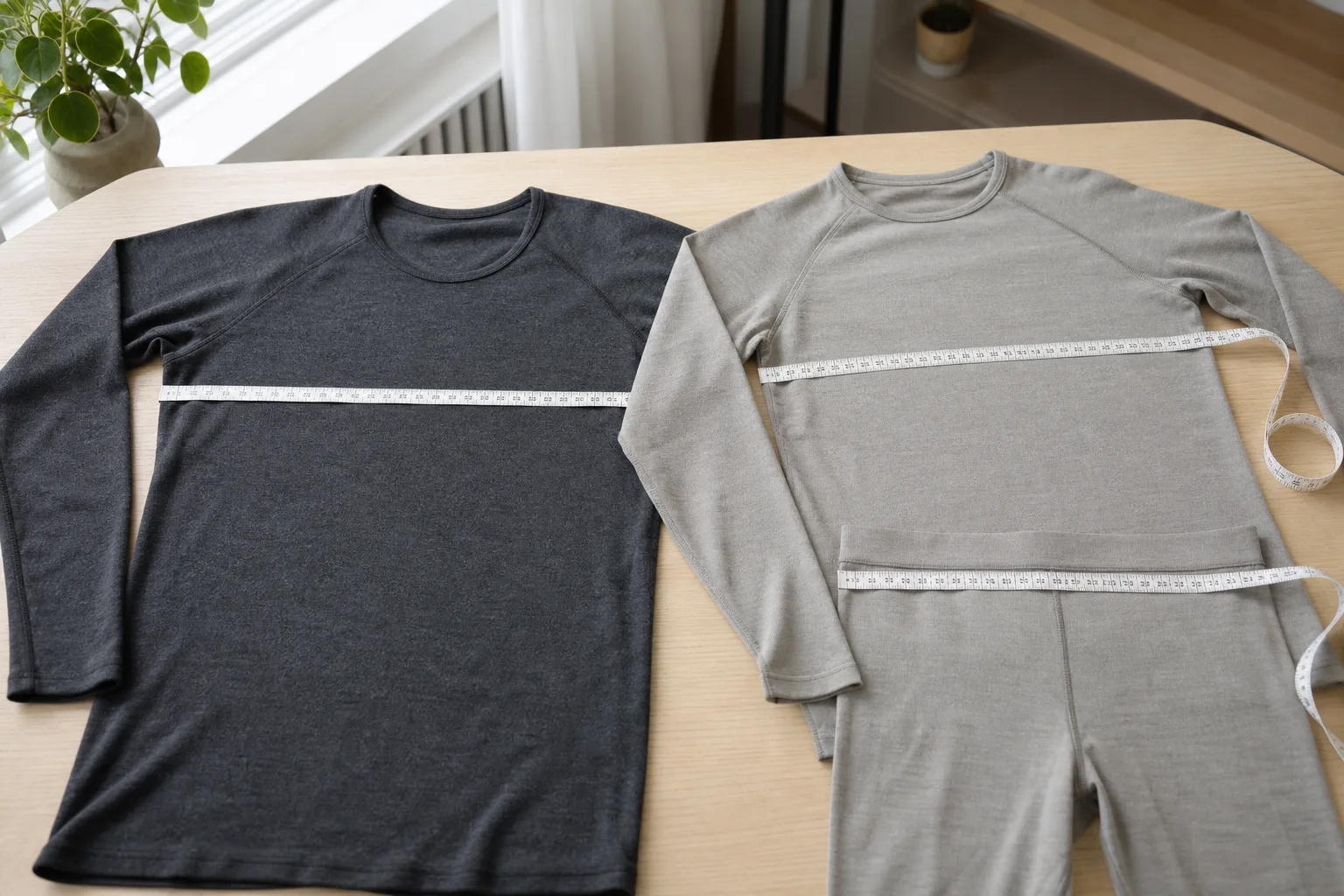 Linning och bröstvidd mäts för jämförelse med Calvin Klein storlekar